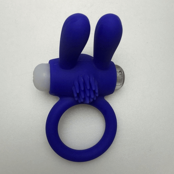 Labrador Bunny Massage Vibe Ring For Men Blue
