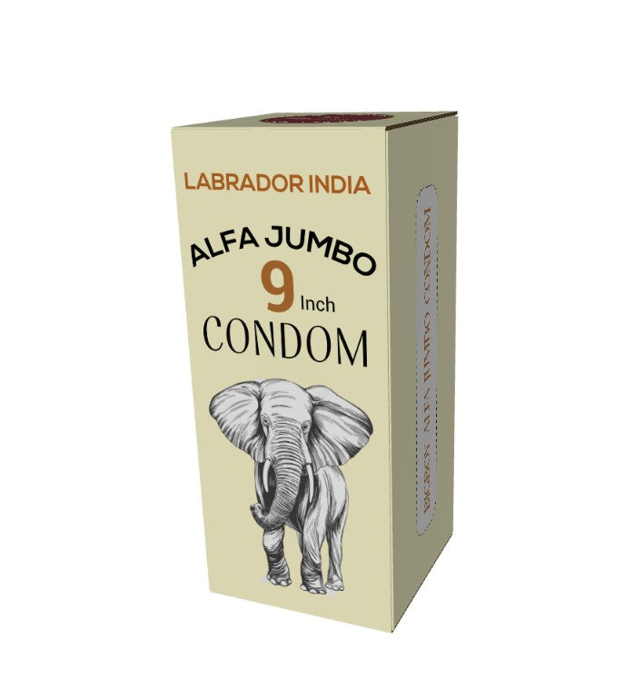 Labrador jumbo 9inch Soft Washable Silicone Reusable Condoms hiloramart.com