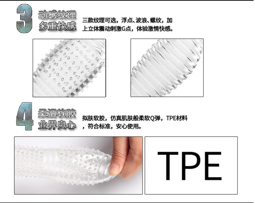 Dotted Crystal Condom Reusable Washable Silicone Condom Sleeve hiloramart.com