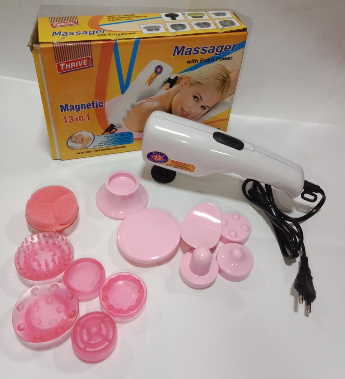 Magnetic Professional Body Massager with 13 Power Attachments