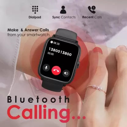 Comet Bluetooth Calling Smartwatch  (Carbon Black Strap, Regular)