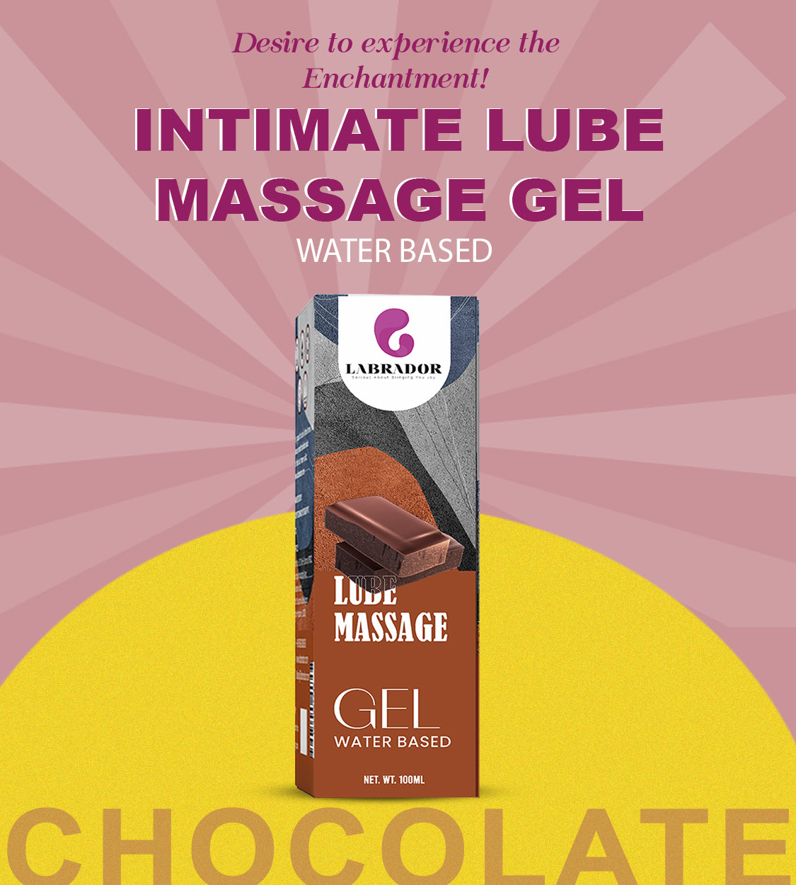 Labrador India Lubricant Gel (Water-Based) Natural Lube for Her, Him & Couples | Chocolate flavour