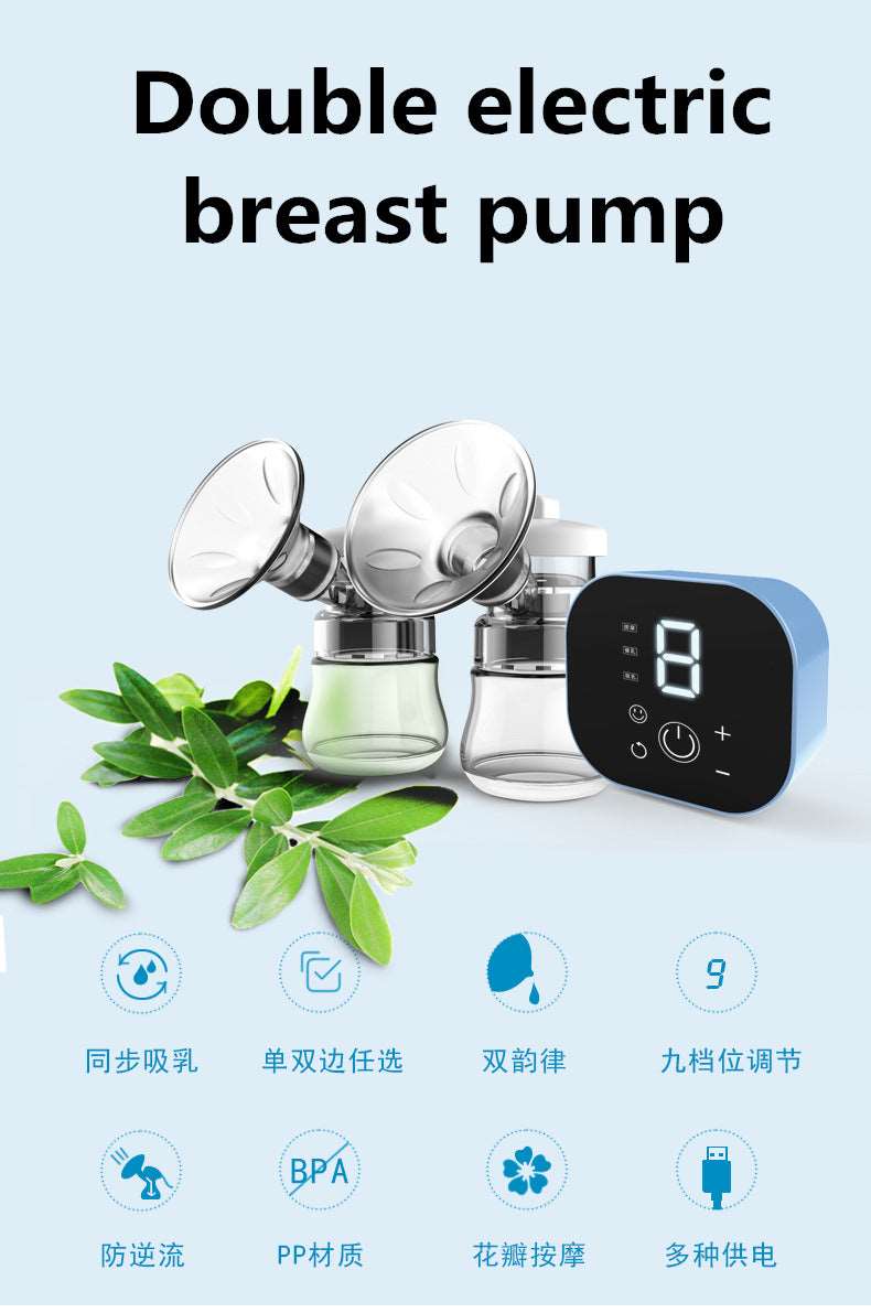 Double Electric Baby Milk Breast Pump Powerful Intelligent Automatic Baby Breast Feeding Bottle hiloramart.com
