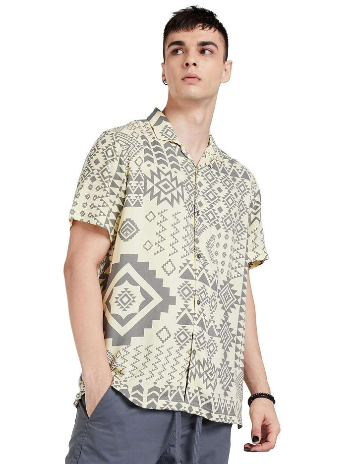 Men's Printed Half Sleeve Viscose Shirt