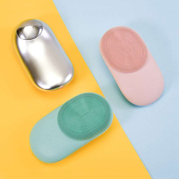 Electric dolphin steam silicone cleanser facial cleansing brush massager hiloramart.com