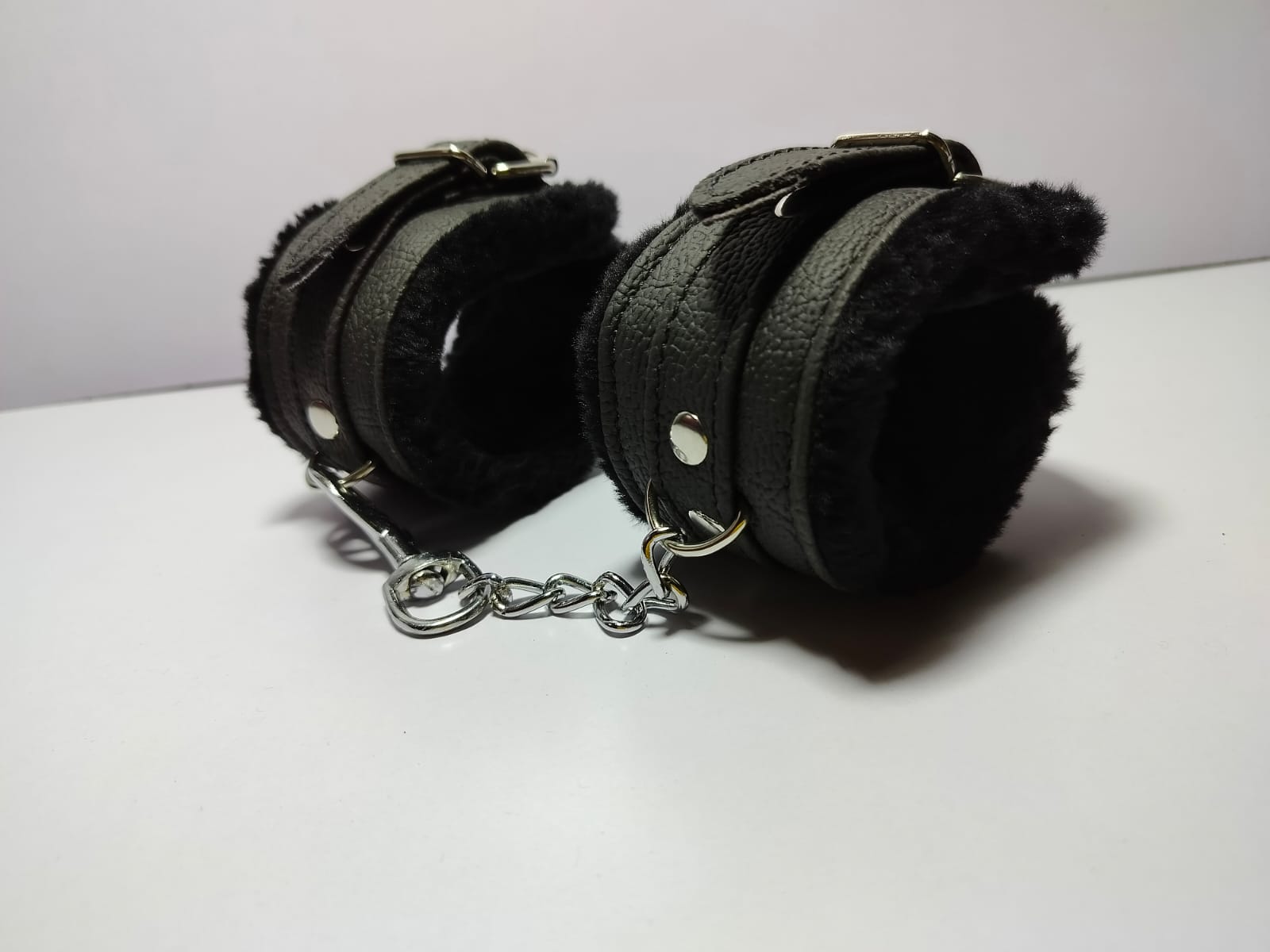 Black Color Hand Cuffs Adjustable Size(Metal)