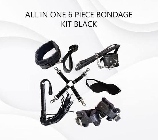 HILORAMART BDSM Bondage Set, Erotic Bed Games, Adults Handcuffs,Clamps, SM Kit, Toys For Couples (BLACK)