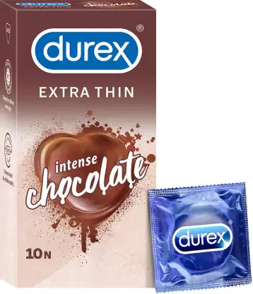 DUREX Extra Thin Intense Chocolate Flavored Condom  (10 Sheets)