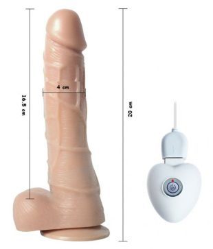 Rechargeable Dildo With Moving Head 10 Vibration Function ( Size : 20 Cm ) hiloramart.com