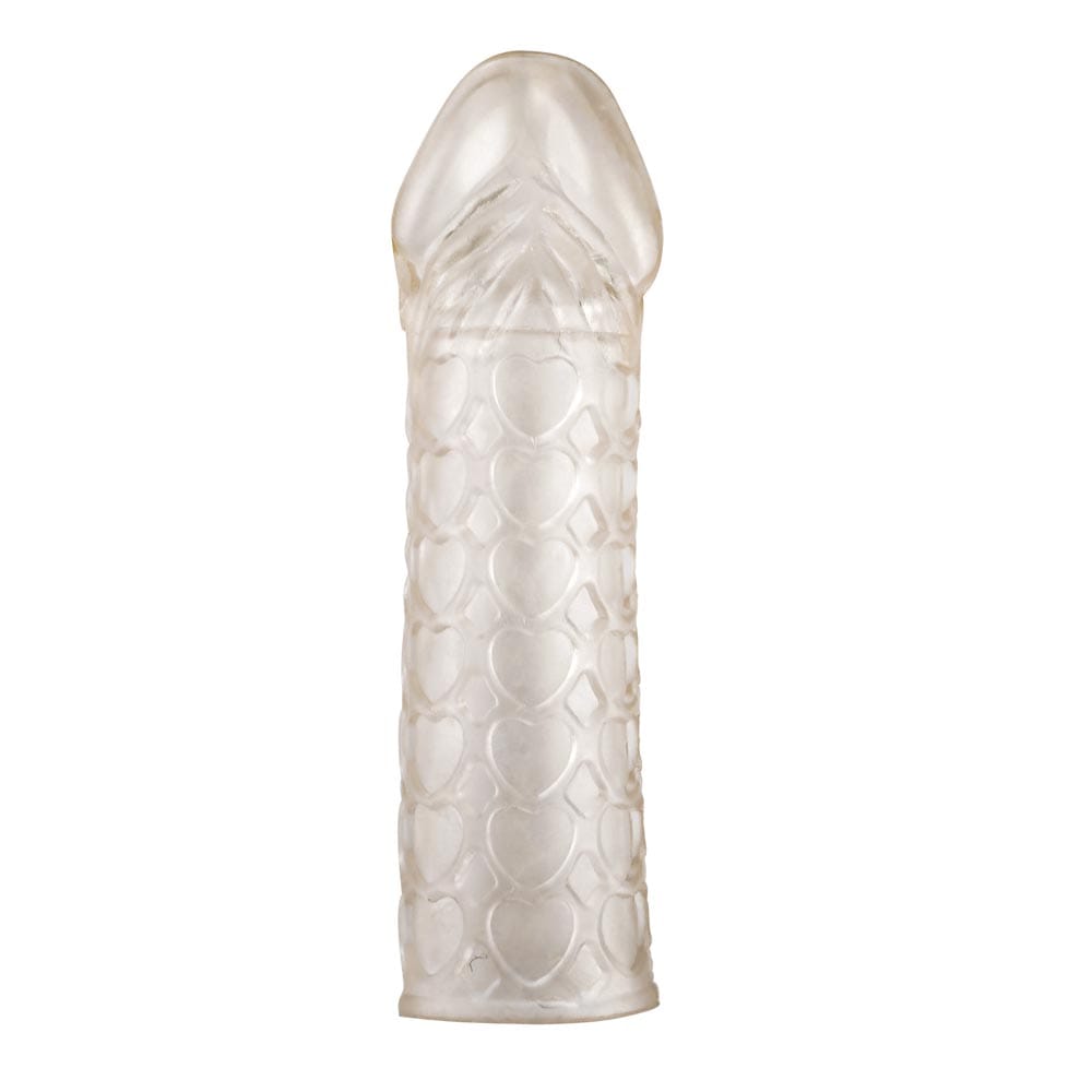 WL New Sweetheart Dotted Crystal Condom Extension Reusable Washable Silicone Condom Sleeve hiloramart.com